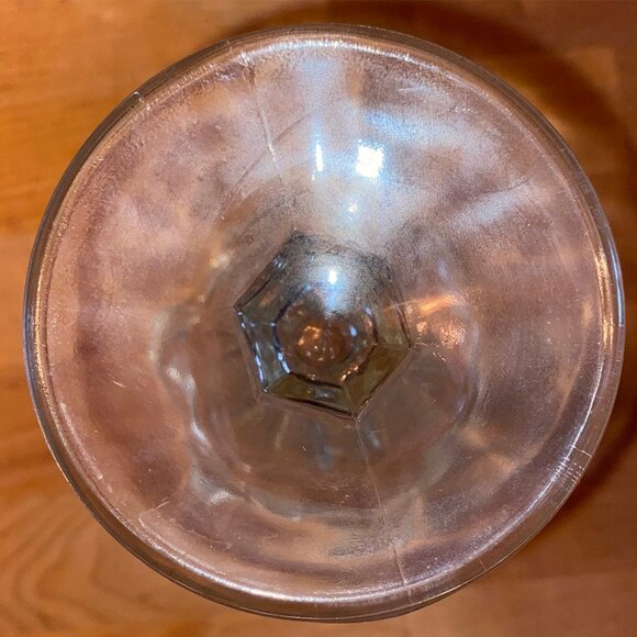 Two Vintage Tulip Rim Dessert Ice Cream Parfait Glasses Set One - Picture 4 of 5